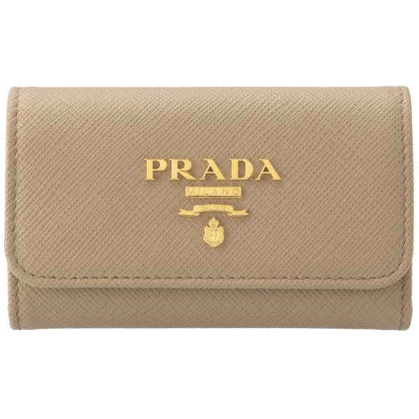 1pg004zlp 1 PRADA Key Case Saffiano Bicolor with Key Ring