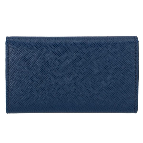 1pg222qwa016 2 PRADA Key Case Saffiano Metal Blue Navy