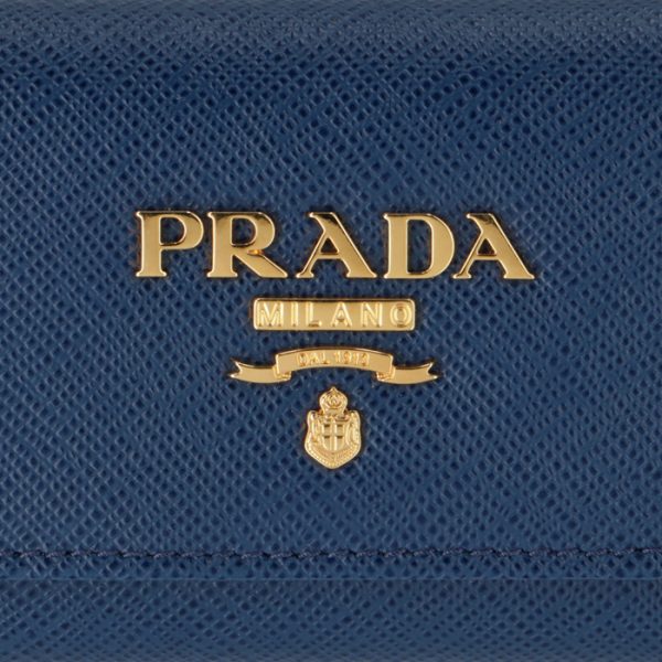 1pg222qwa016 3 PRADA Key Case Saffiano Metal Blue Navy