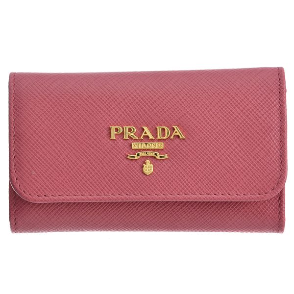 1pg222qwa505 1 PRADA Key Case Saffiano Pink