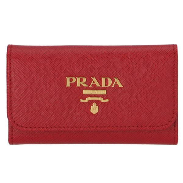 1pg222qwa68z 1 PRADA Key Case Saffiano Red