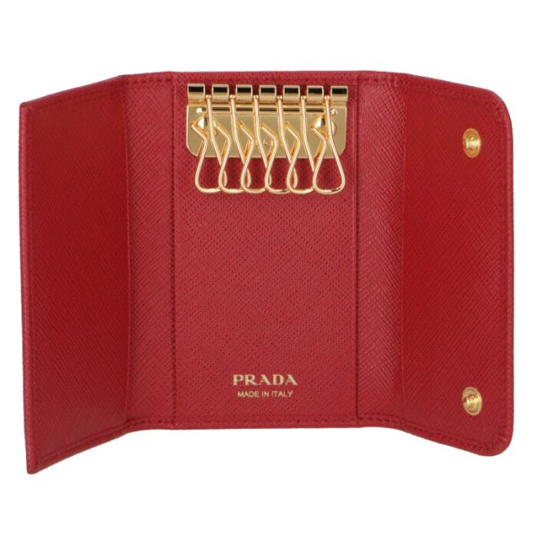 1pg222qwa68z 4 PRADA Key Case Saffiano Red