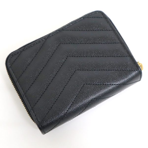 2000018255900010 2 Saint Laurent Compact Full Zip Wallet Black