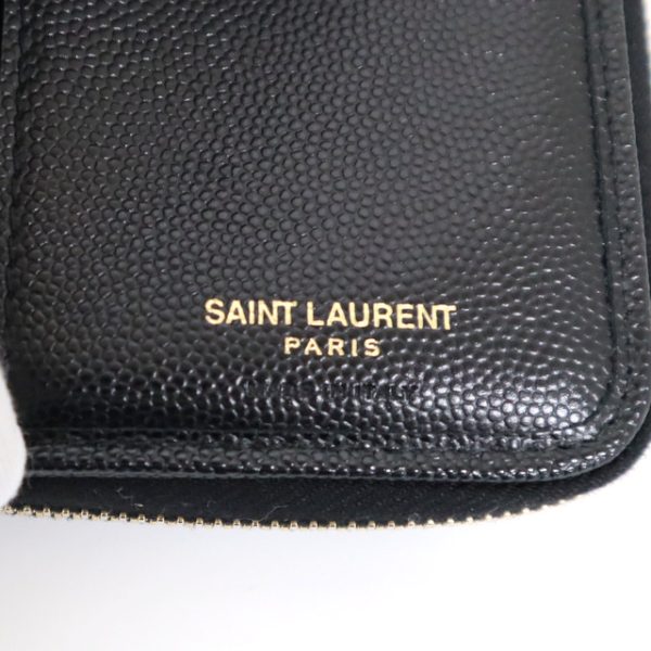 2000018255900010 8 Saint Laurent Compact Full Zip Wallet Black