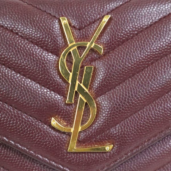 2000018255900017 9 Yves Saint Laurent Monogram Long Wallet Red