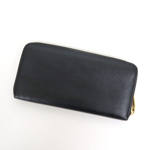 2000018256600002 2 Saint Laurent Long Wallet Black