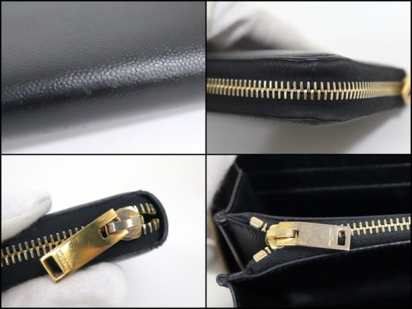 2000018256600002 7 Saint Laurent Long Wallet Black