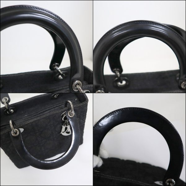 2000076256300026 7 Christian Dior Lady Dior 2Way Handbag Black