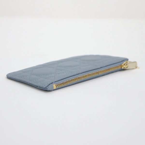 2000077256100002 3 Christian Dior Small Card Zip Holder Blue