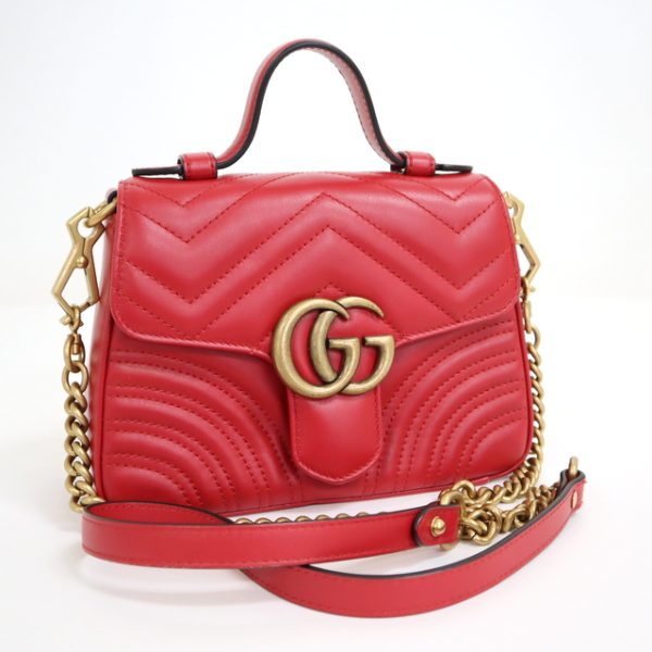 2000087255400040 1 Gucci 2Way Shoulder Bag Red