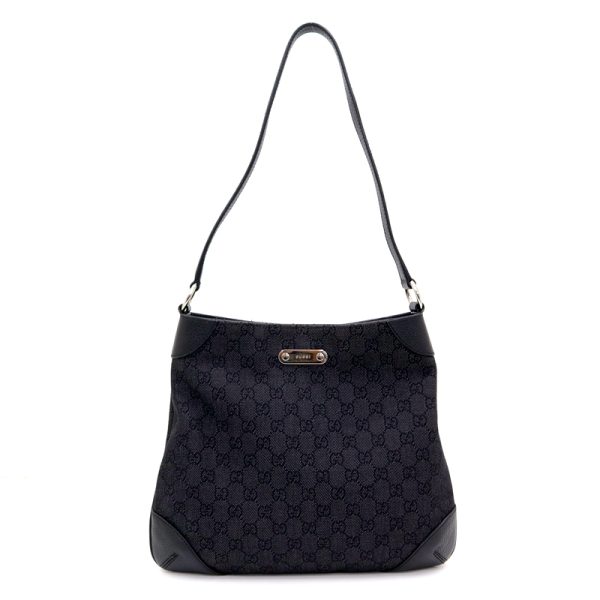 2000087256000038 1 Gucci GG Canvas Shoulder Bag Black