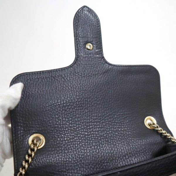 2000087256500177 8 Gucci Interlocking G Chain Shoulder Bag Black