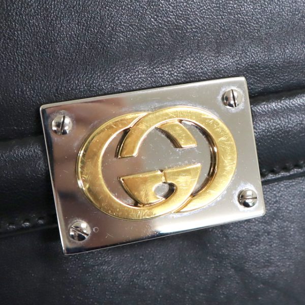 2000087256600045 6 Gucci Interlock G 2Way Clutch Bag Black