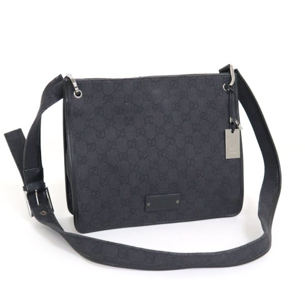 2000087256600070 1 Gucci GG Canvas Shoulder Bag Black