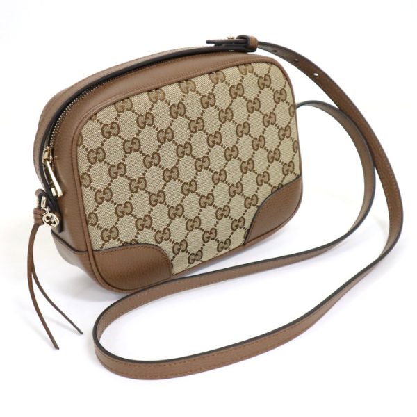 2000087257000005 1 Gucci GG Canvas Shoulder Bag Beige Brown