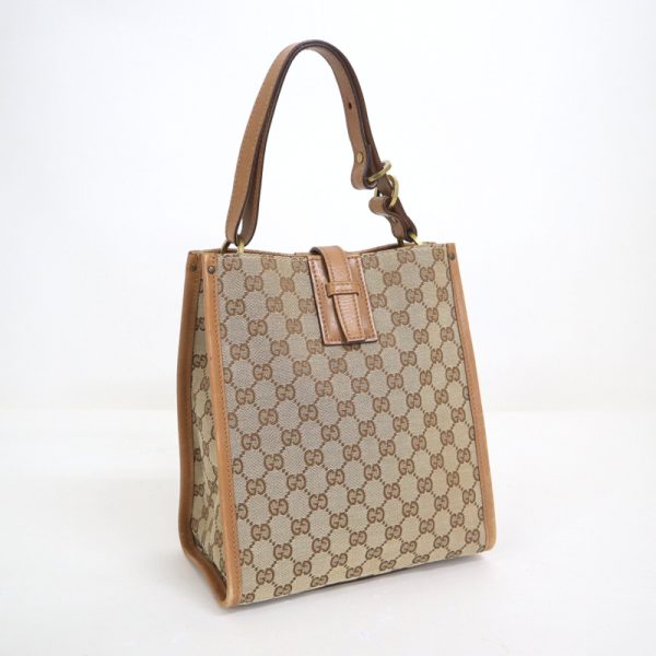 2000088256100130 1 Gucci GG Canvas Handbag Beige