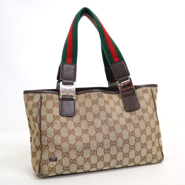 2000088256600040 1 Gucci GG Canvas Tote Bag Beige