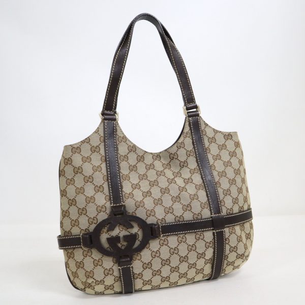 2000088256600041 1 Gucci Interlocking G Handbag GG Canvas Brown