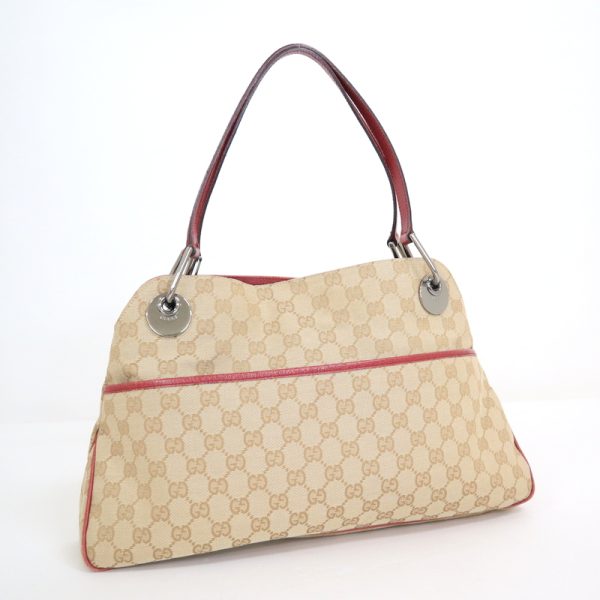 2000088256600050 1 Gucci GG Canvas Handbag Red