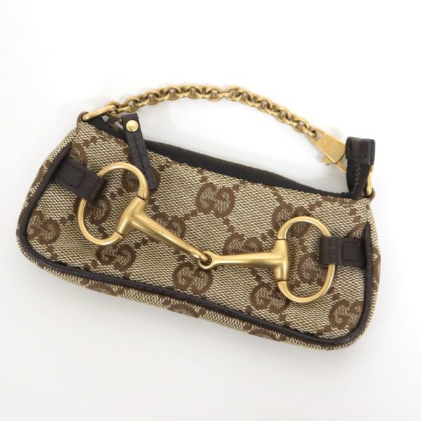 2000089256500007 1 Gucci Horsebit Coin Case Beige Brown