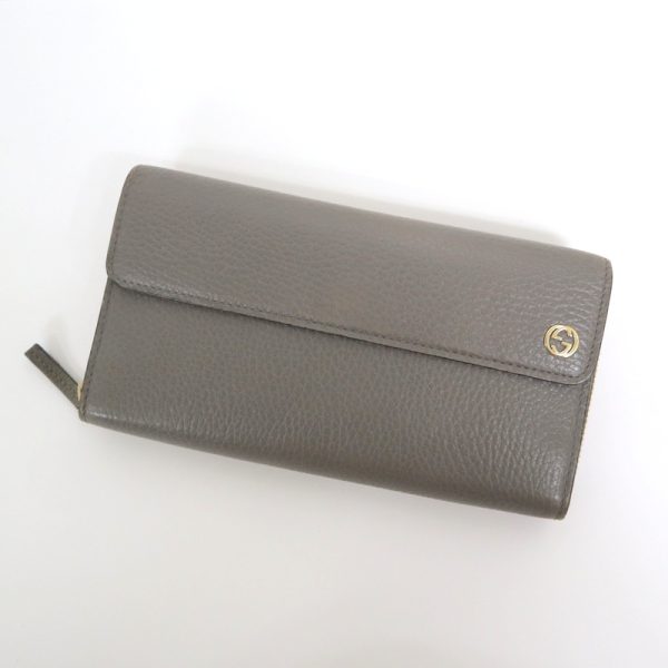 2000090255000107 1 Gucci Interlocking G Long Wallet Grey