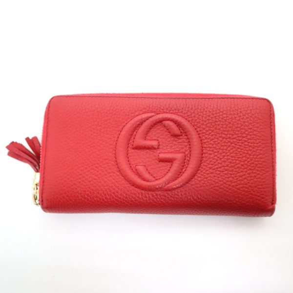 2000090255300080 1 Gucci Interlocking G Round Zipper Wallet Red