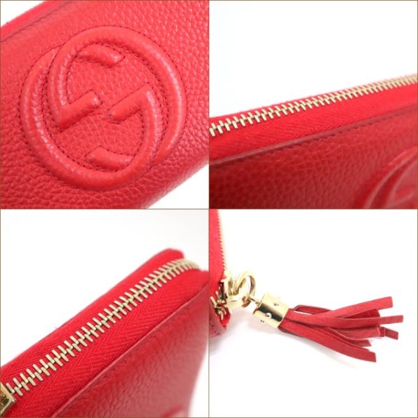 2000090255300080 4 Gucci Interlocking G Round Zipper Wallet Red