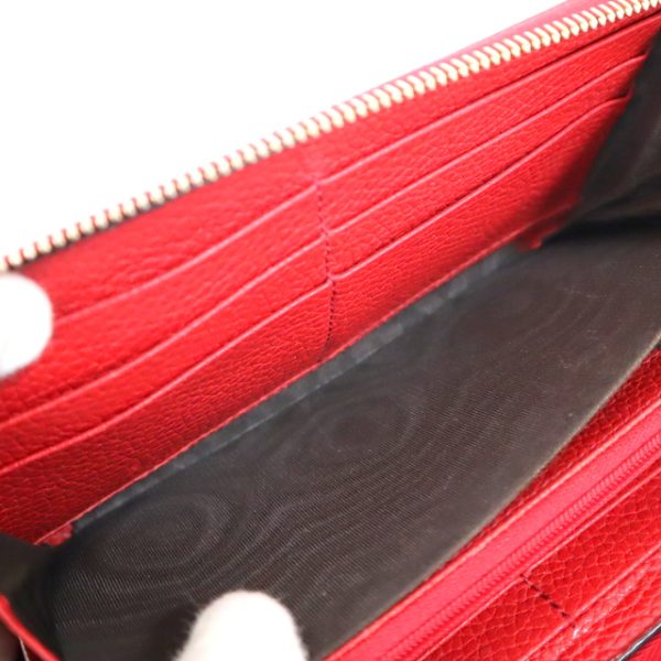 2000090255300080 6 Gucci Interlocking G Round Zipper Wallet Red