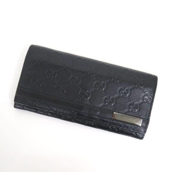 2000090255500075 1 Gucci Guccisima Bifold Long Wallet Black