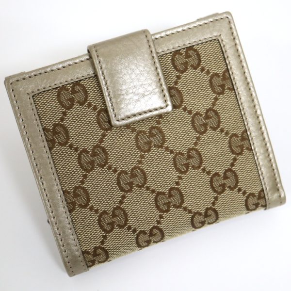 2000090256000070 2 Gucci Bella Trifold Wallet Gold