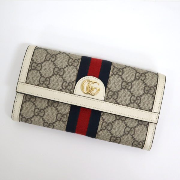 2000090256300035 1 Gucci Ophidia Bifold Long Wallet Beige