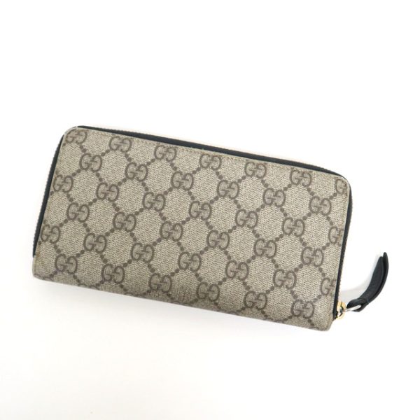 2000090256500069 1 Gucci Round Zipper Long Wallet Beige Brown