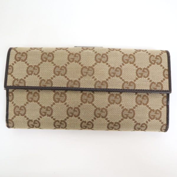 2000090256500099 2 Gucci Trifold Wallet Beige Brown