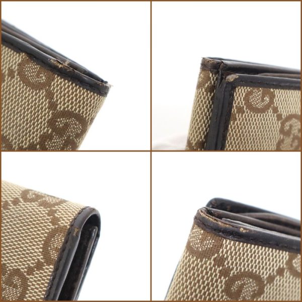 2000090256500099 4 Gucci Trifold Wallet Beige Brown