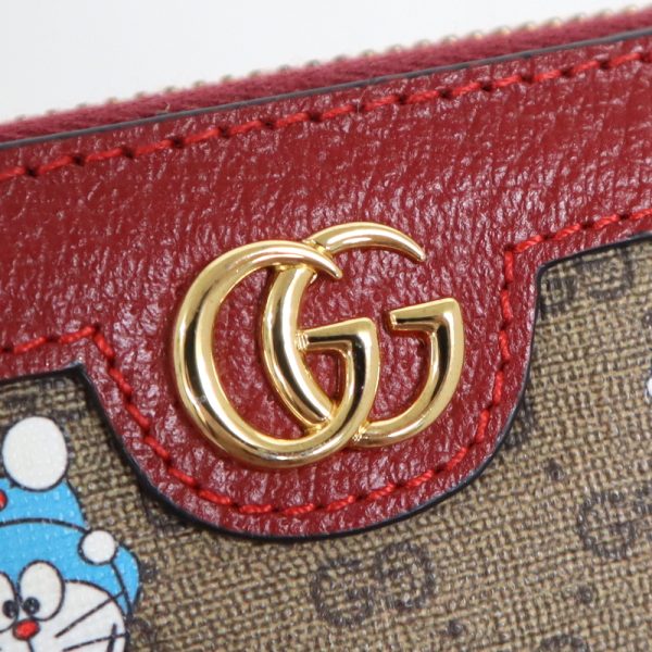 2000090256500104 2 Gucci Doraemon Long Wallet Brown