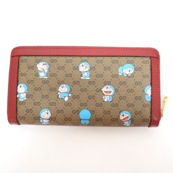 2000090256500104 3 Gucci Doraemon Long Wallet Brown