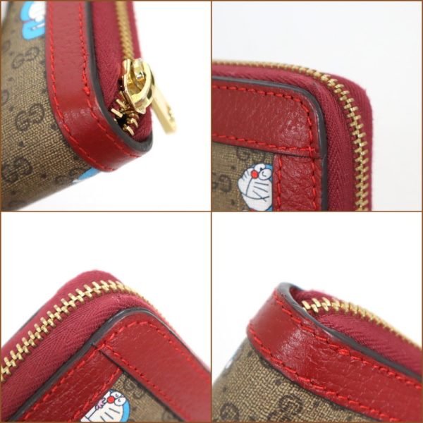 2000090256500104 4 Gucci Doraemon Long Wallet Brown