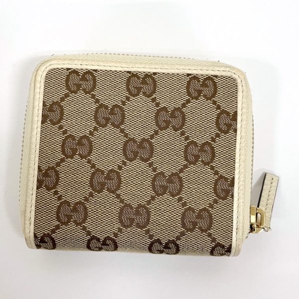 2000090256500146 2 Gucci GG Canvas Bifold Wallet Beige White