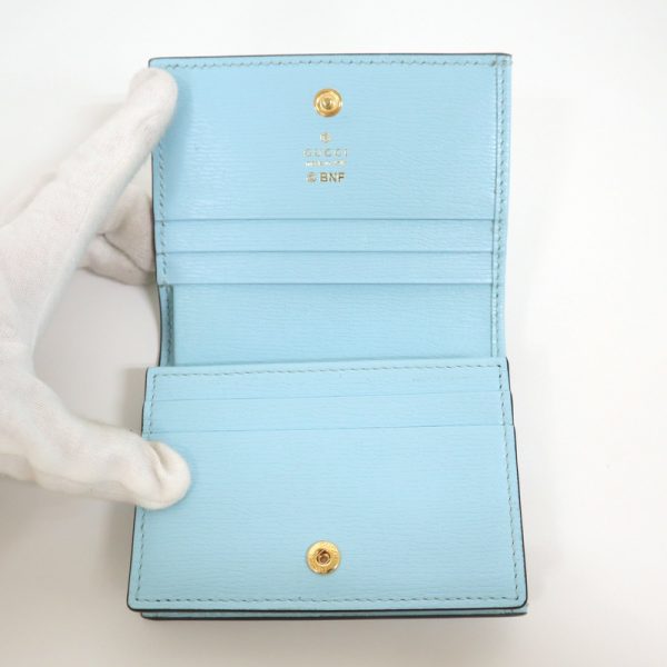 2000090257000015 4 Gucci Bifold Wallet Rainbow Star Banana Light Blue Gold