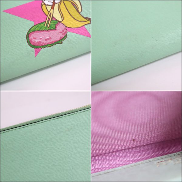 2000090257000017 8 Gucci Round Zipper Long Wallet Bananya Sakuramochi Emerald