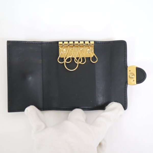 2000091256500018 4 Gucci Guccisima Key Case Black Gold