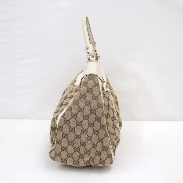 2000097255000097 3 Gucci Semi Shoulder Bag Gg Canvas White Beige