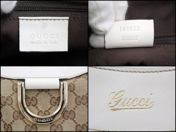 2000097255000097 7 Gucci Semi Shoulder Bag Gg Canvas White Beige