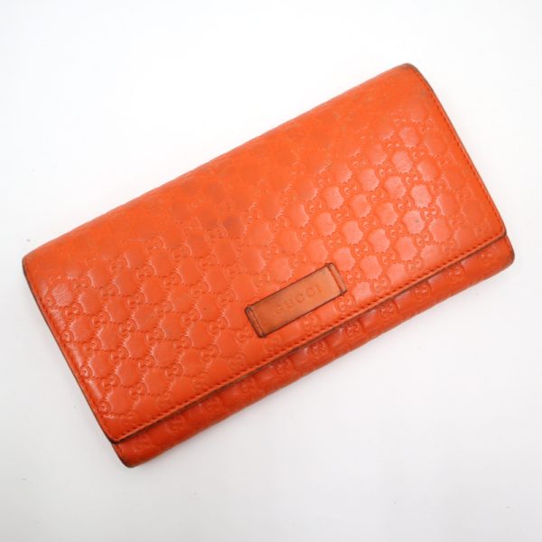 2000097255400187 1 Gucci Micro Guccisima Bifold Long Wallet Orange