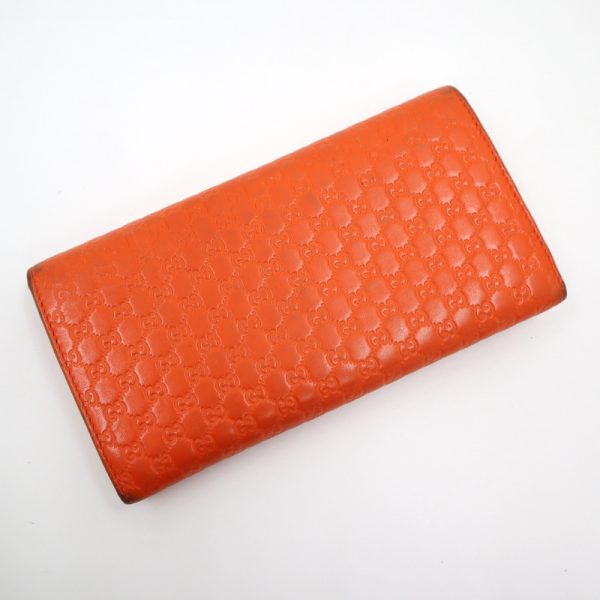 2000097255400187 2 Gucci Micro Guccisima Bifold Long Wallet Orange