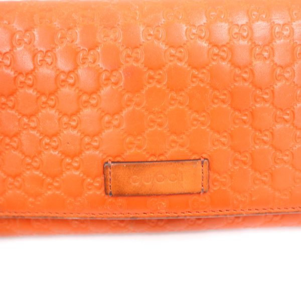 2000097255400187 3 Gucci Micro Guccisima Bifold Long Wallet Orange