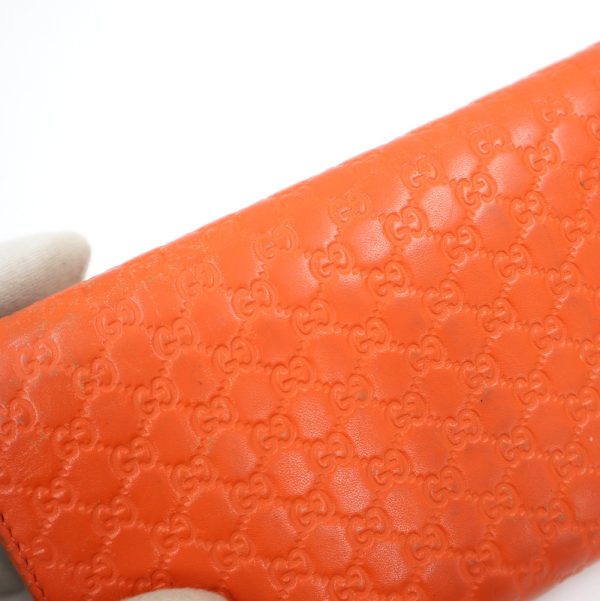 2000097255400187 4 Gucci Micro Guccisima Bifold Long Wallet Orange