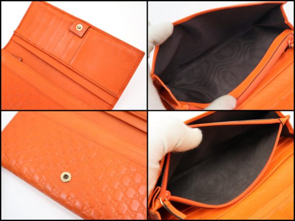 2000097255400187 7 Gucci Micro Guccisima Bifold Long Wallet Orange