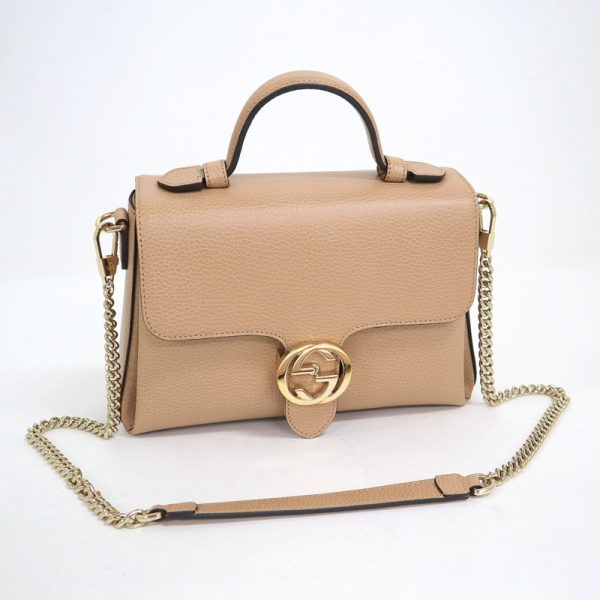 2000097256800092 1 Gucci Interlocking G Shoulder Bag Beige