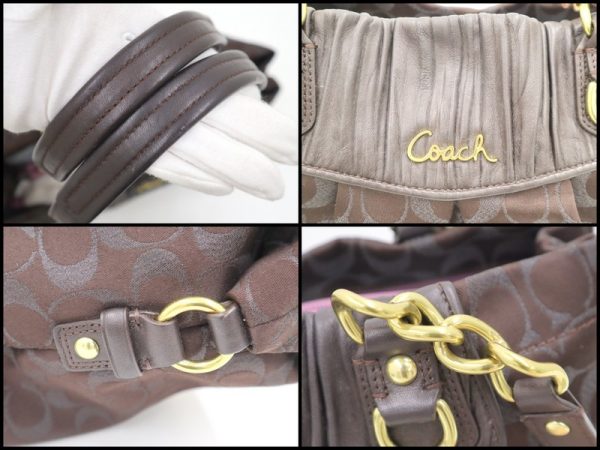 2000099255500155 6 Coach Shoulder Bag Signature Canvas Dark Brown